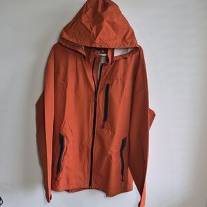 Hawke & Co Men's Vibrant Orange/Pumpkin Raincoat